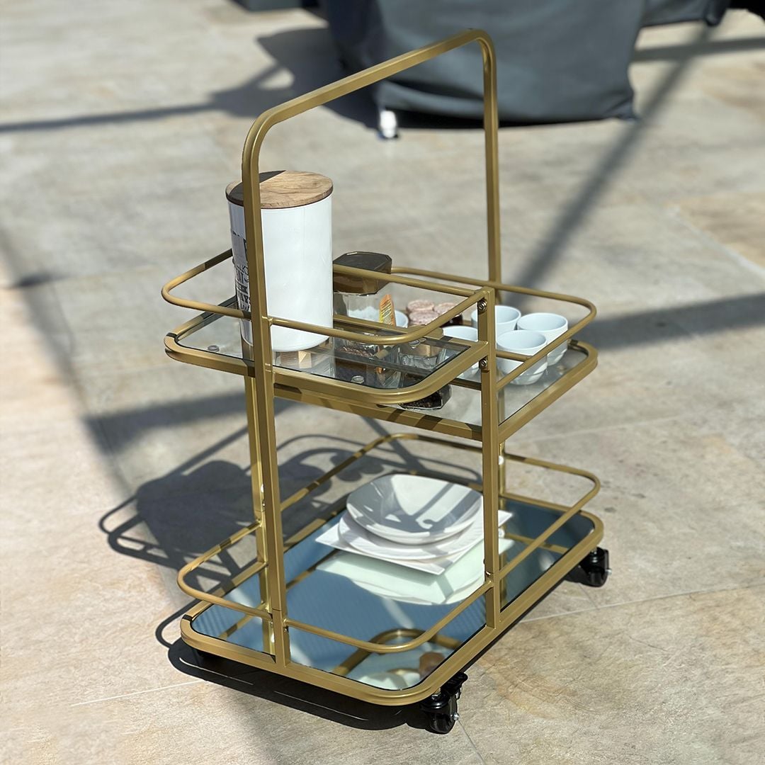 Metal hospitality trolley with wheels product thumbnail 4