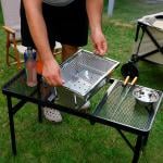 طاولة تخييم مع موقد - 1