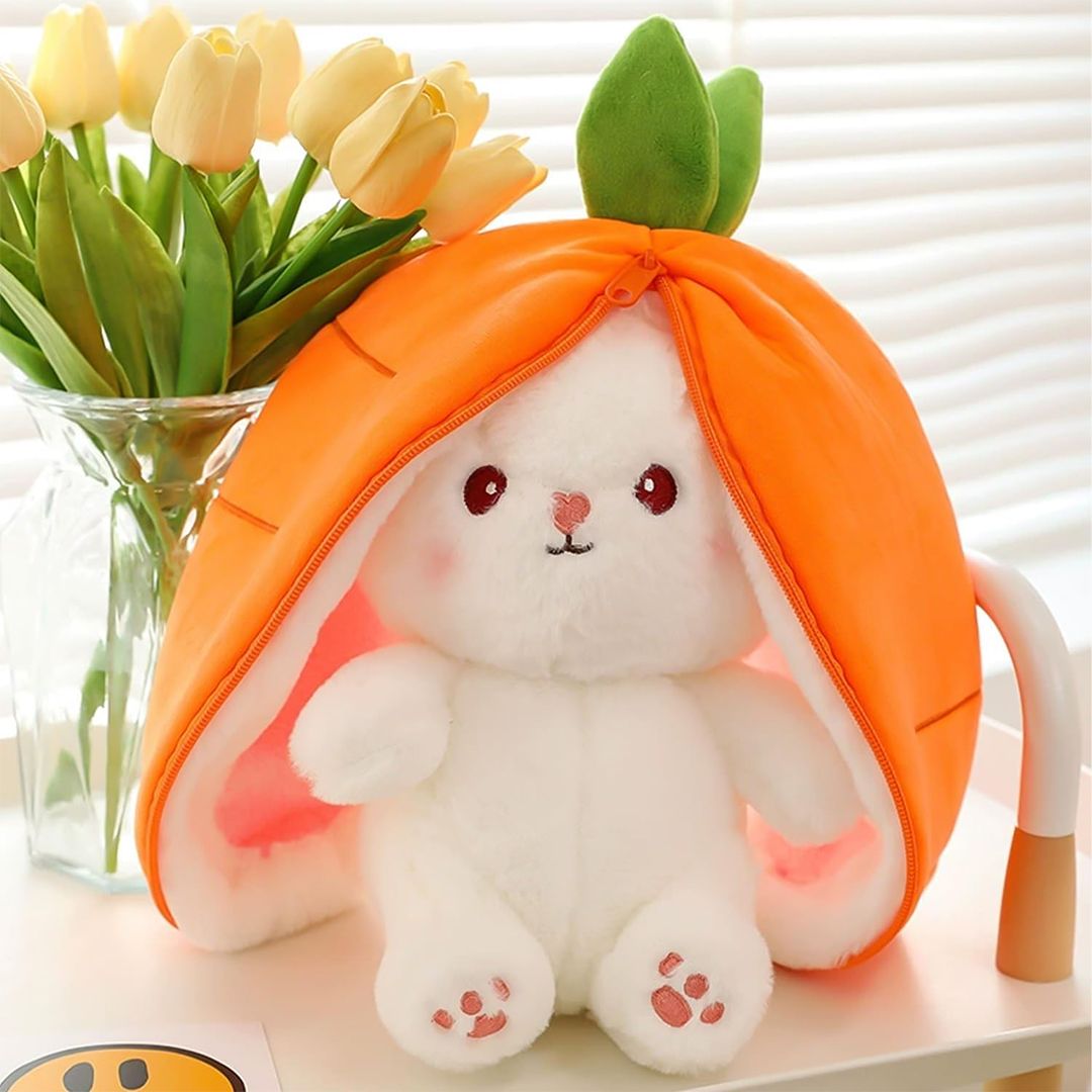 Bunny Plush with Light-Up Carrot