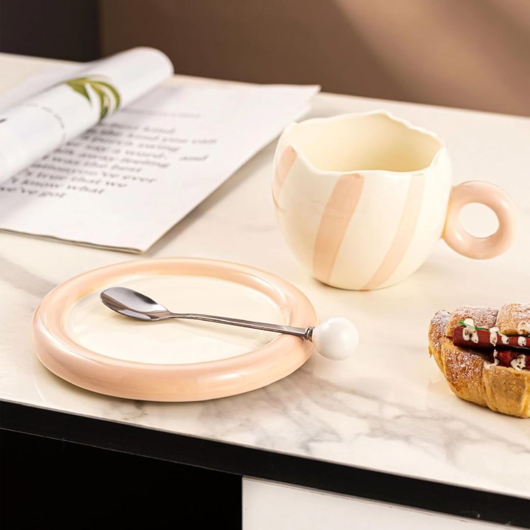 colorful mug with spoon - 7