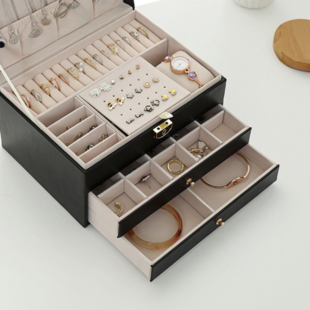 Three-Layer Retro Jewelry Box product thumbnail 5