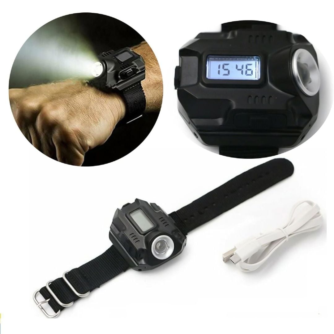 Rechargeable Wrist Watch With Flashlight product thumbnail 9