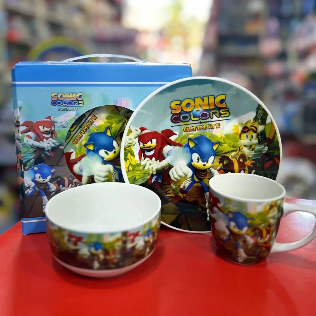 أدوات طعام للأطفال بتصميم SONIC - 3