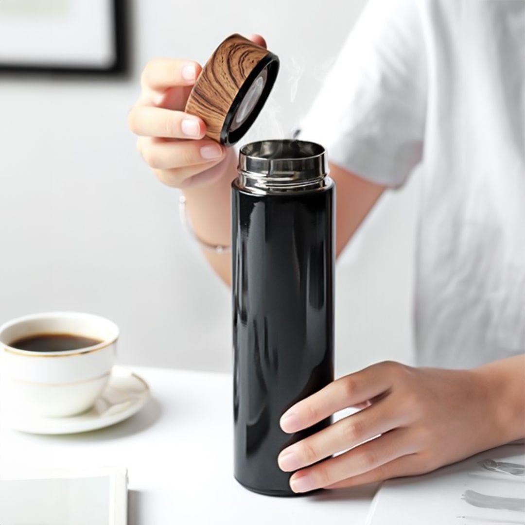 قارورة ماء مع فنجانين من الستانلس - 7