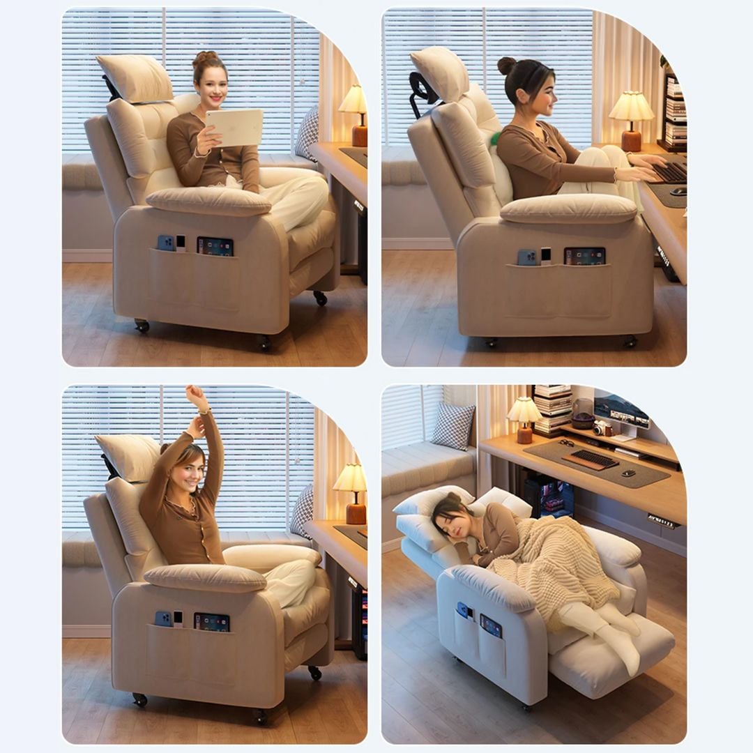 ريكلاينر مكتبي فاخر مع عجلات - 15