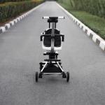 عربة أطفال مزدوجة بأربع عجلات كبيرة	 - 5