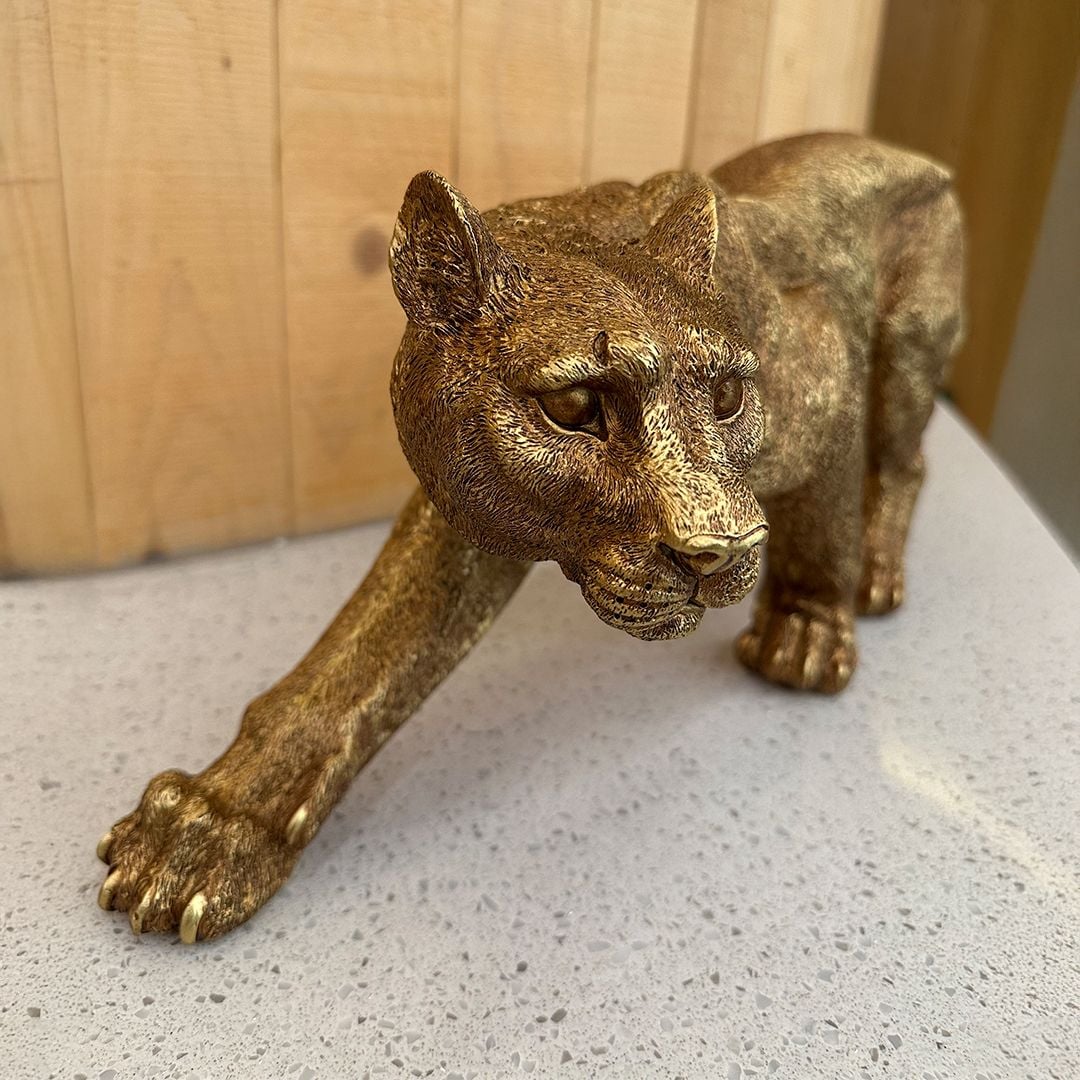 Golden Leopard Tiger Statue product thumbnail 4