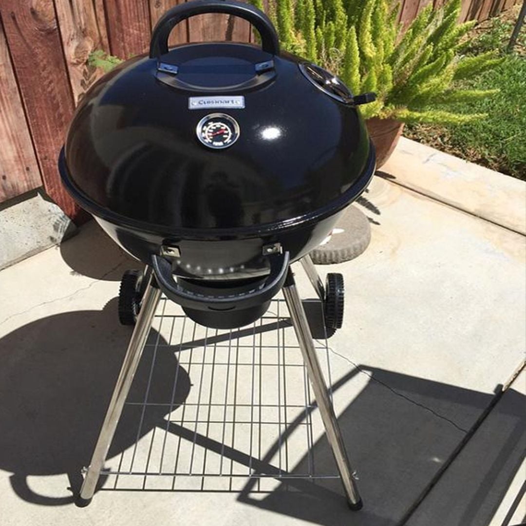 شواية الفحم للرحلات بغطاء علوي 92 سم - 4