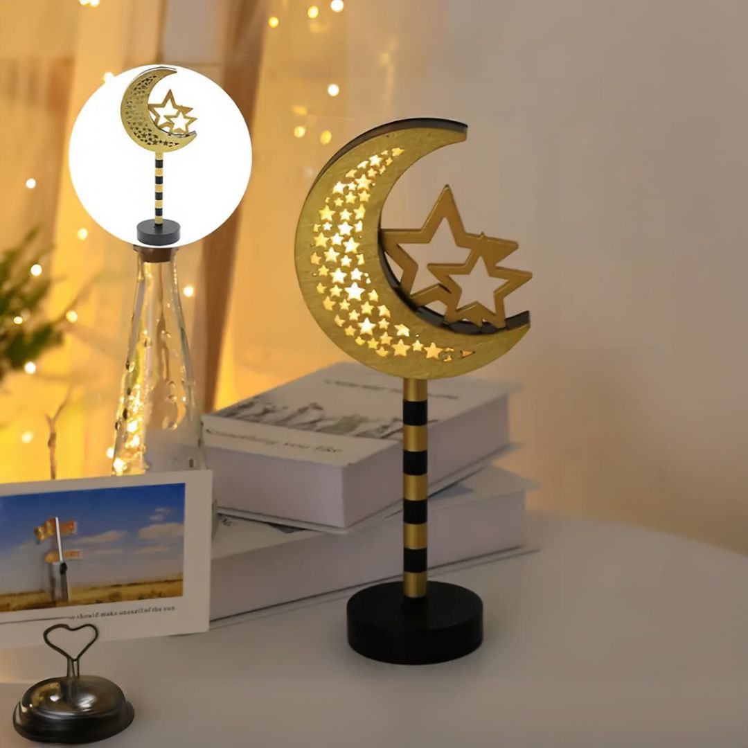 مجموعة ديكورات العيد الخشبية بإضاءة ليد - 7