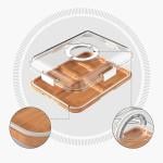 Bamboo Serving Tray with Acrylic Lid - 12