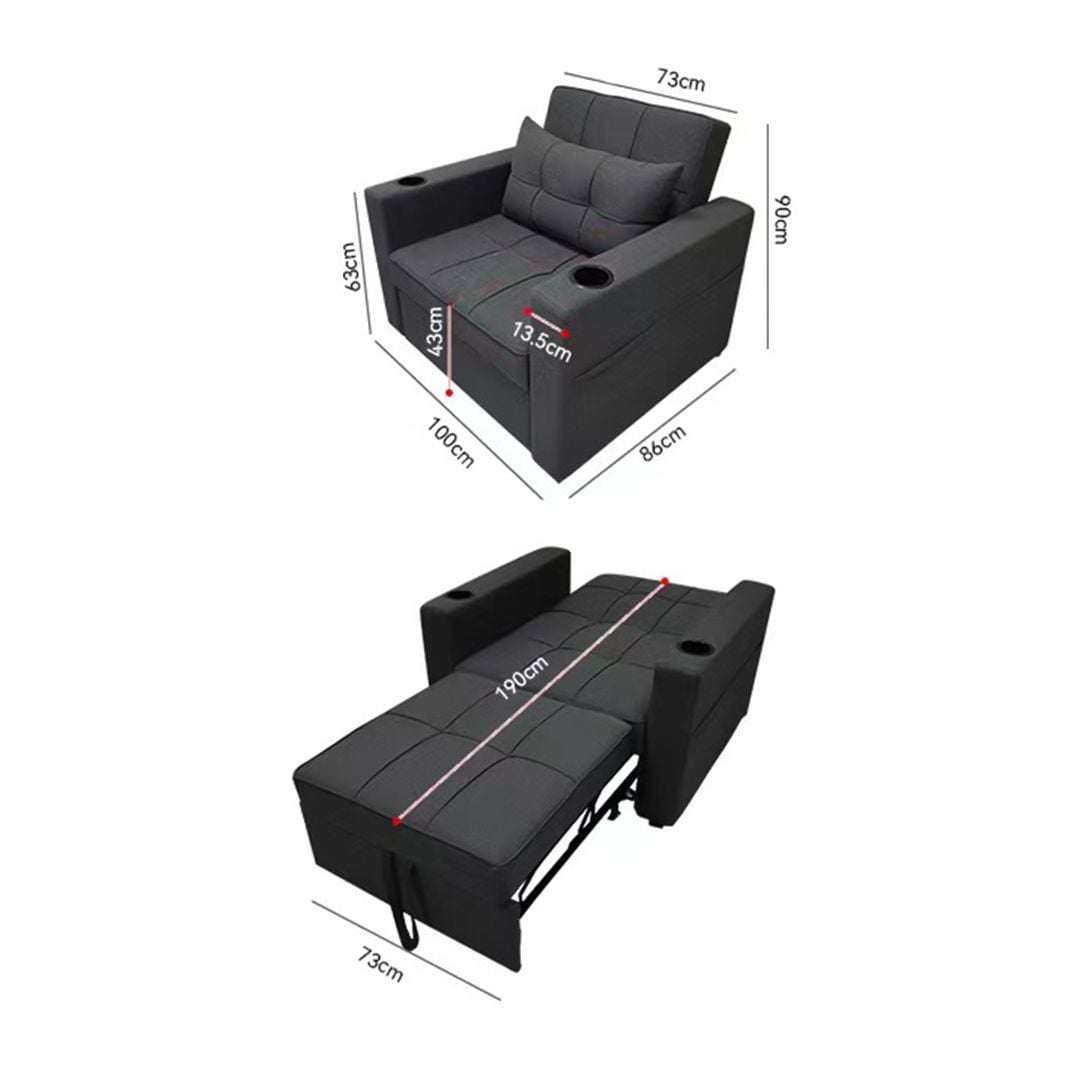 Modern Sofa And Bed With Cup Holders product thumbnail 16