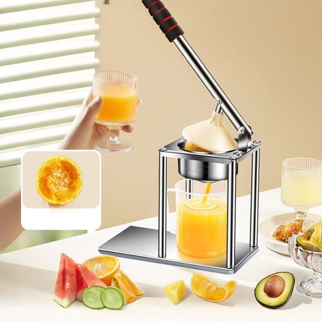 عصارة يدوية متينة من الستانلس ستيل - 6