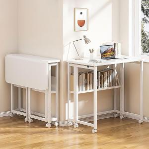 طاولة مكتب موفرة للمساحة بعجلات - 2