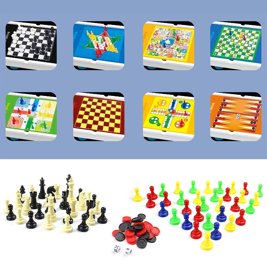 طاولة الألعاب التعليمية 9 في 1 للأطفال - 12