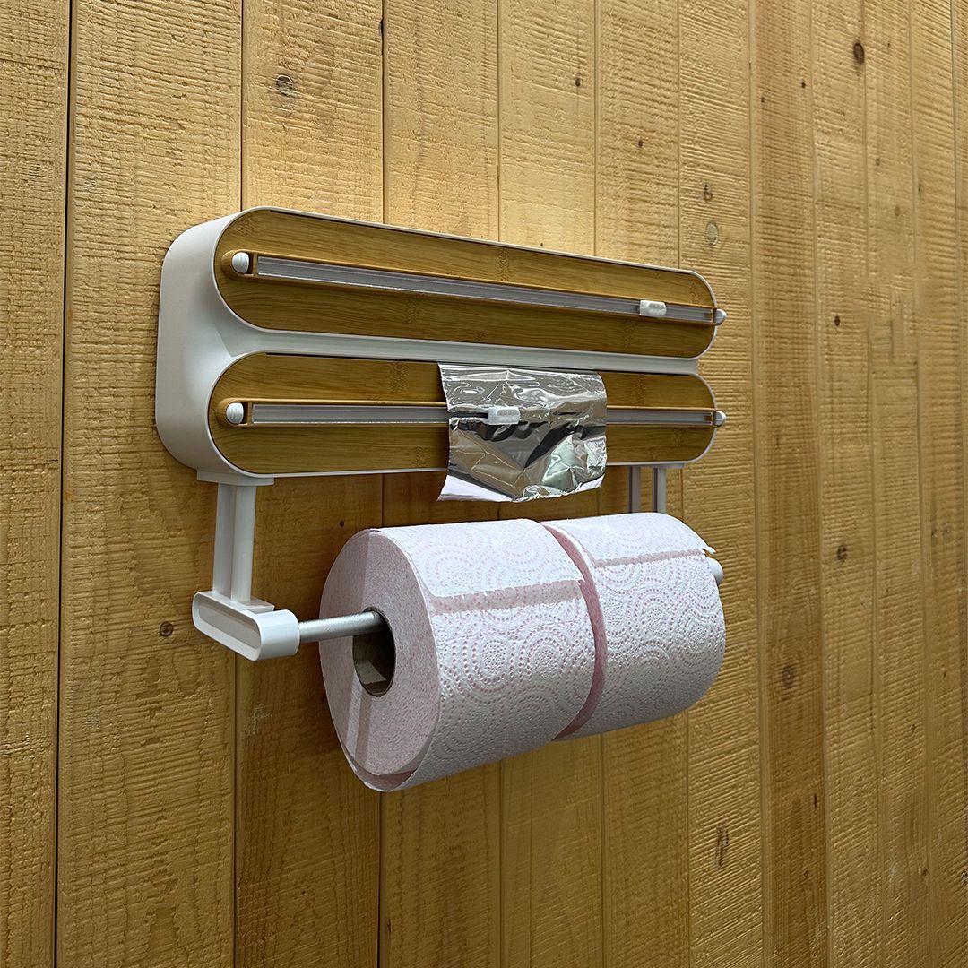 موزع تغليف مزدوج مع حامل للمناديل - 1