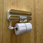 موزع تغليف مزدوج مع حامل للمناديل - 1