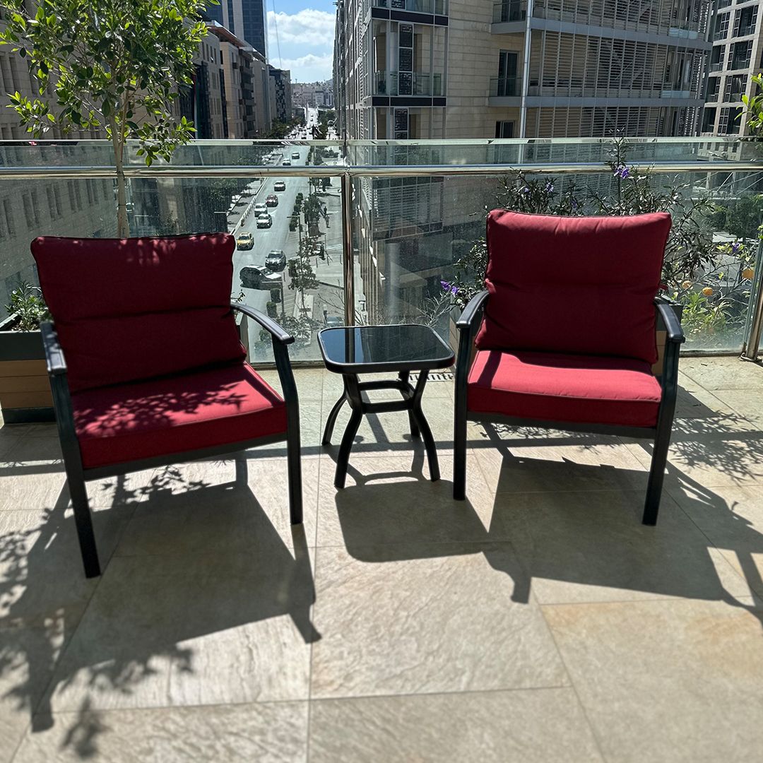 Outdoor Seating Set with Two Chairs and a Side Table product thumbnail 13