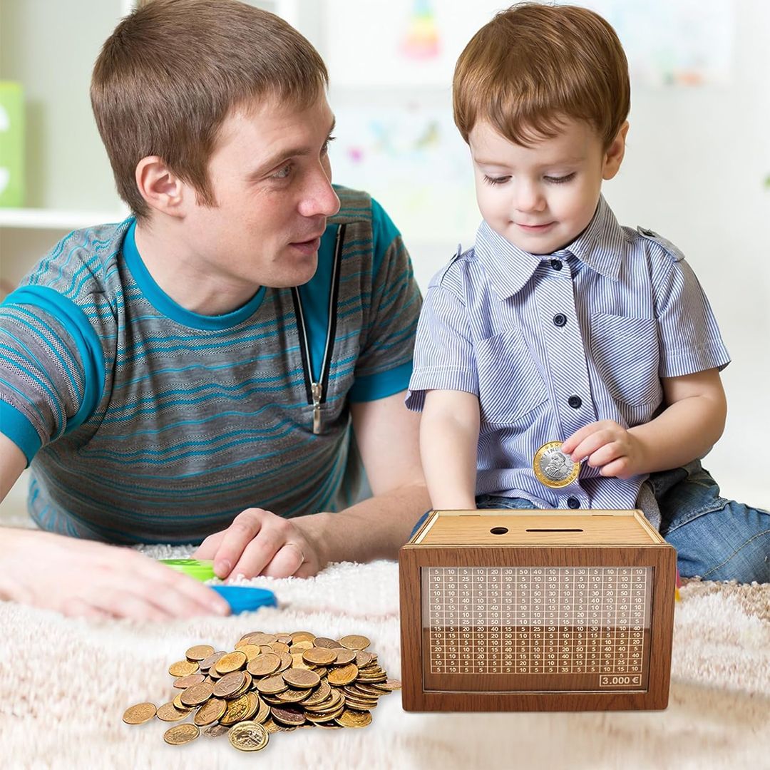 حصالة خشبية مع عداد - 11