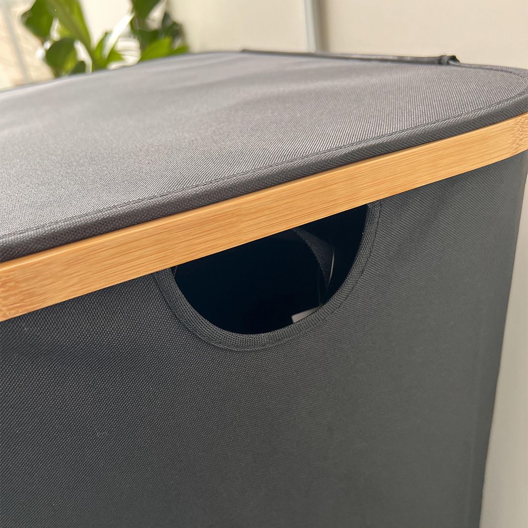 سلة غسيل ثلاثية مع غطاء ضد الماء - 10