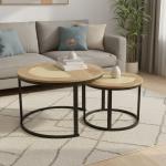 طاولات وسط متداخلة من الخشب و البامبو - 6