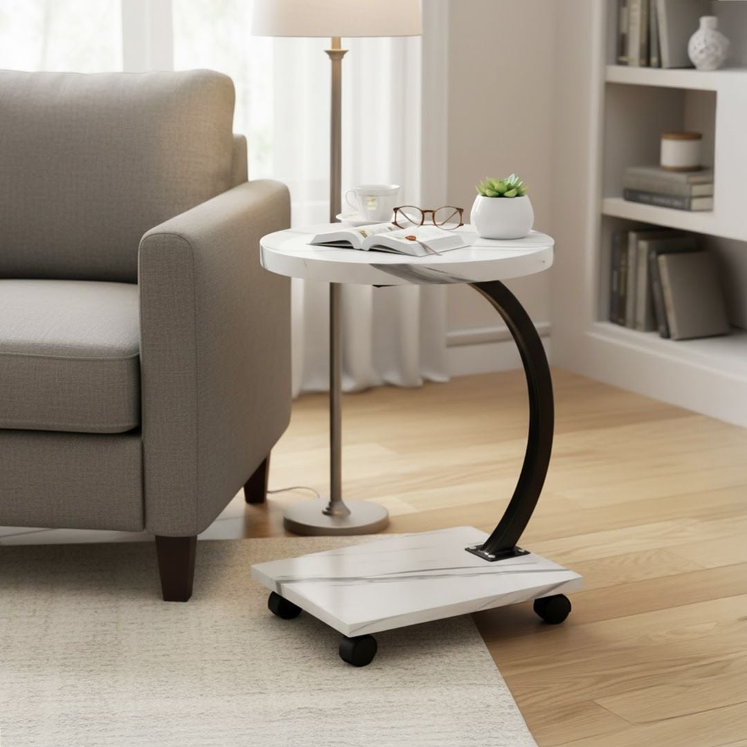 طاولة جانبية بتصميم دائري - 3