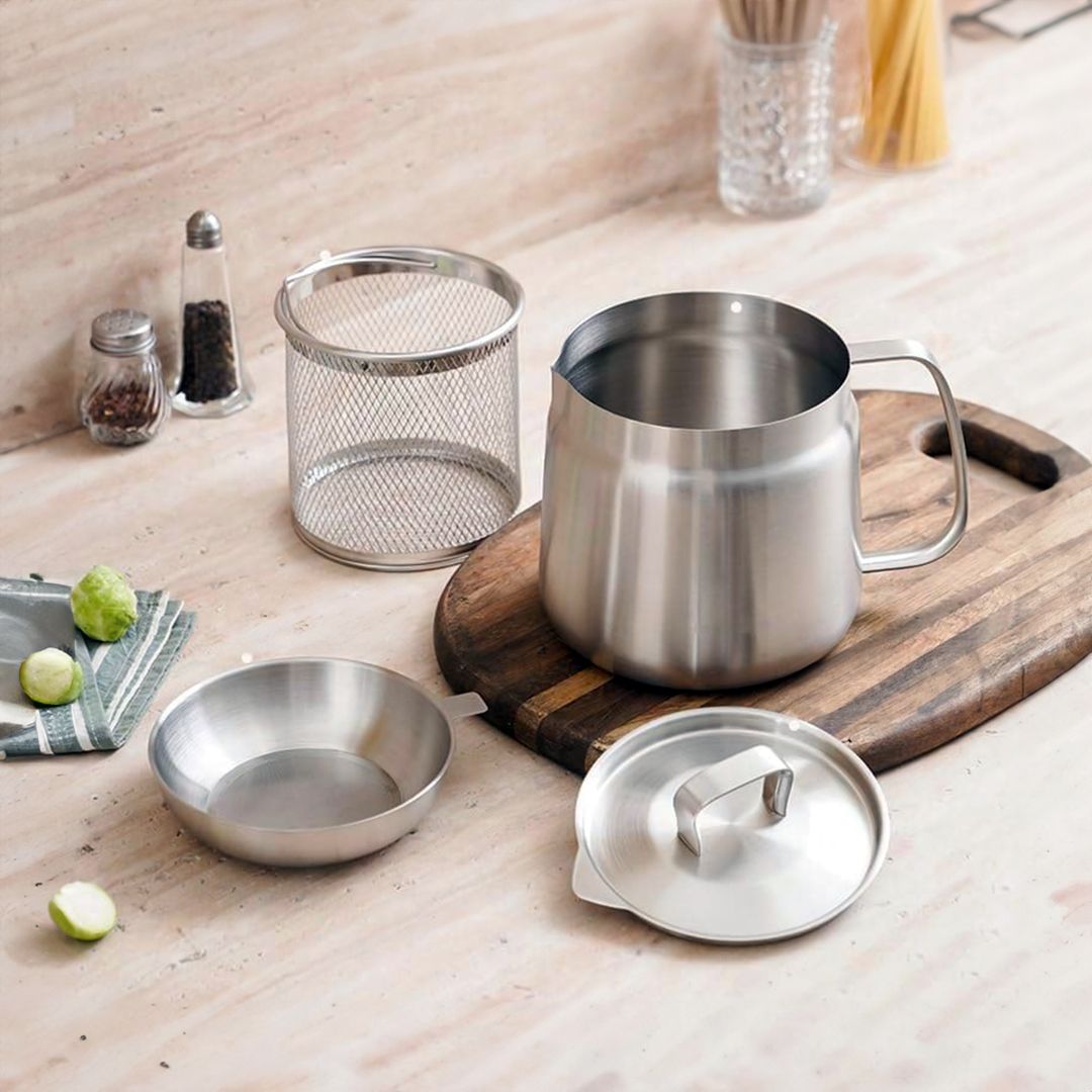 مقلاة زيت عميقة مع مصفاة - 17