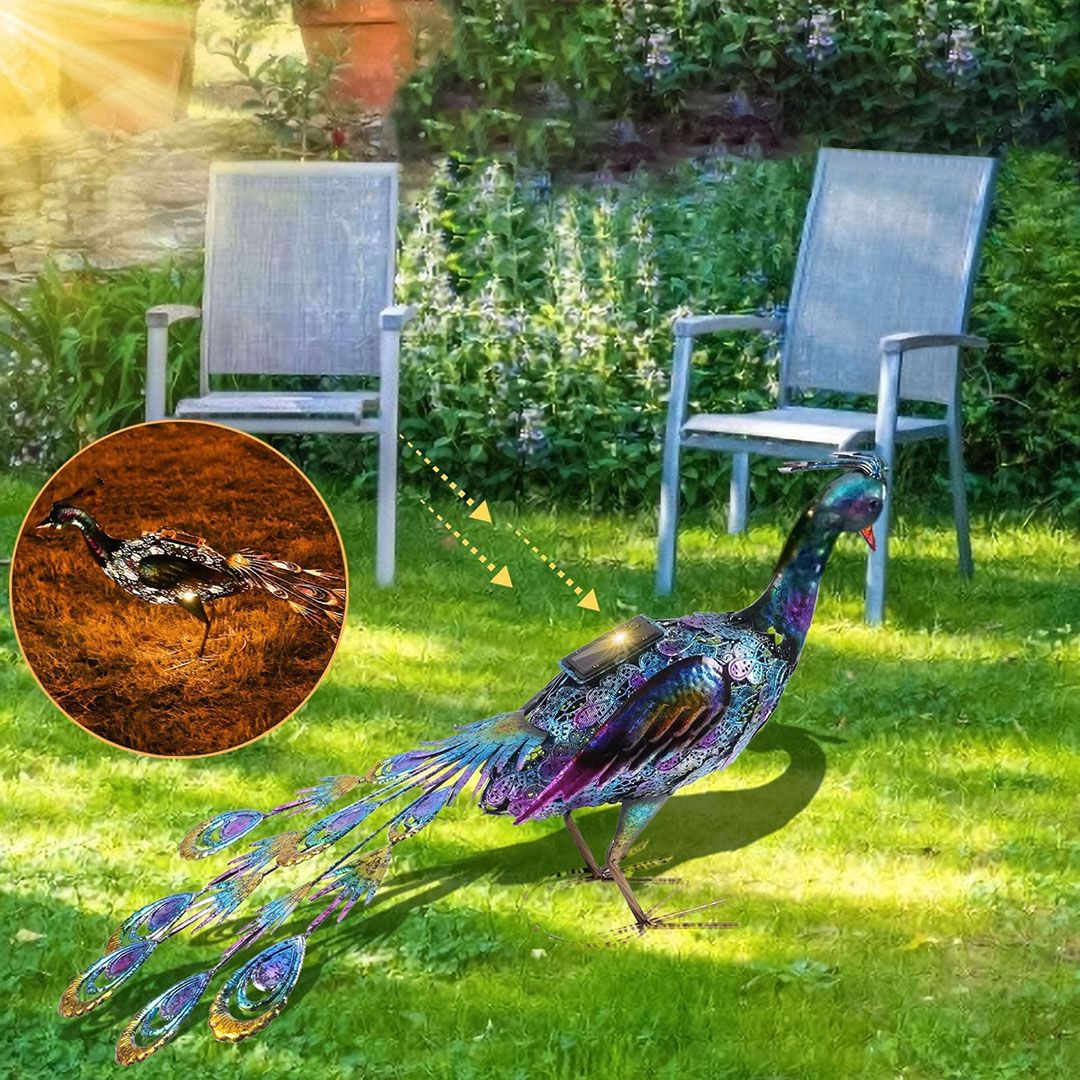 Peacock Statues with Solar Lights product thumbnail 13
