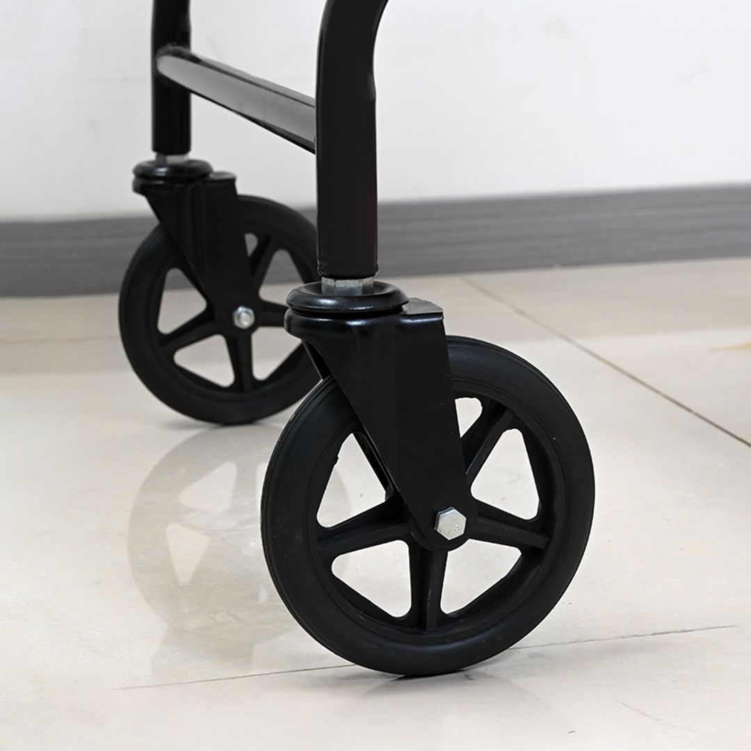 Rolling medical walker with seat and storage basket product thumbnail 8
