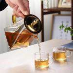 طقم إبريق الشاي الزجاجي بلمسة ذهبية - 7