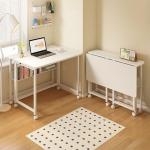 طاولة مكتب موفرة للمساحة بعجلات