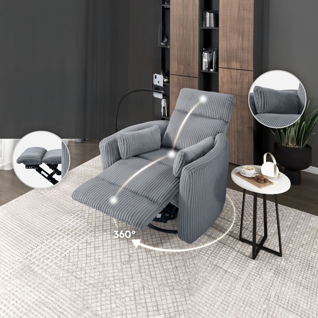 Corduroy FlowMotion Comfort Recliner - 4