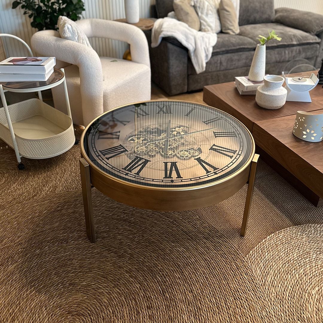 طاولة كلاسيكية بتصميم ساعة تروس فاخرة - 3