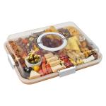 Bamboo Serving Tray with Acrylic Lid - 11