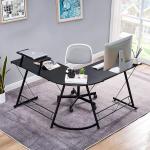 مكتب خشبي على شكل حرف L - 18