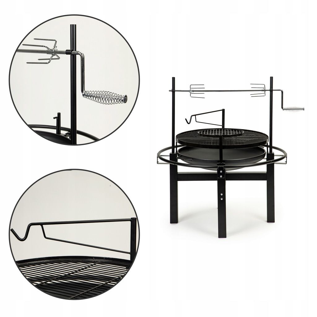 Wood Fire Pit And BBQ Charcoal Grill product thumbnail 14