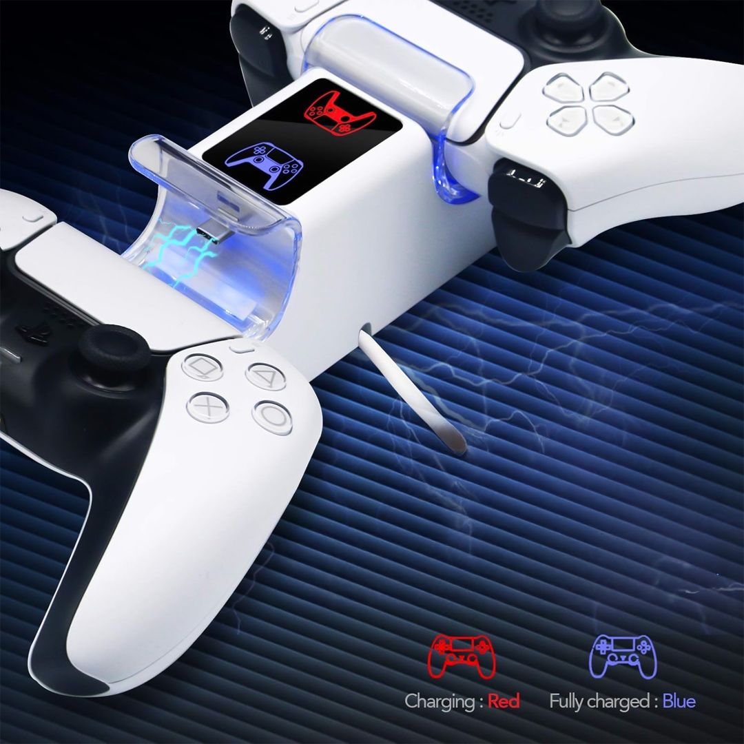 قاعدة شحن ثنائية لأيدي تحكم PS5 - 13