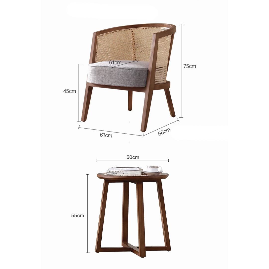 Side Table With Two Rattan Chairs product thumbnail 20