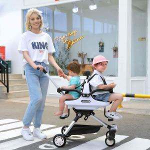 عربة أطفال مزدوجة بأربع عجلات كبيرة	 - 2