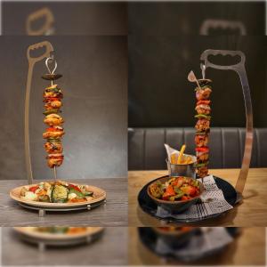 ستاند التقديم مع سيخ للشواء - 4