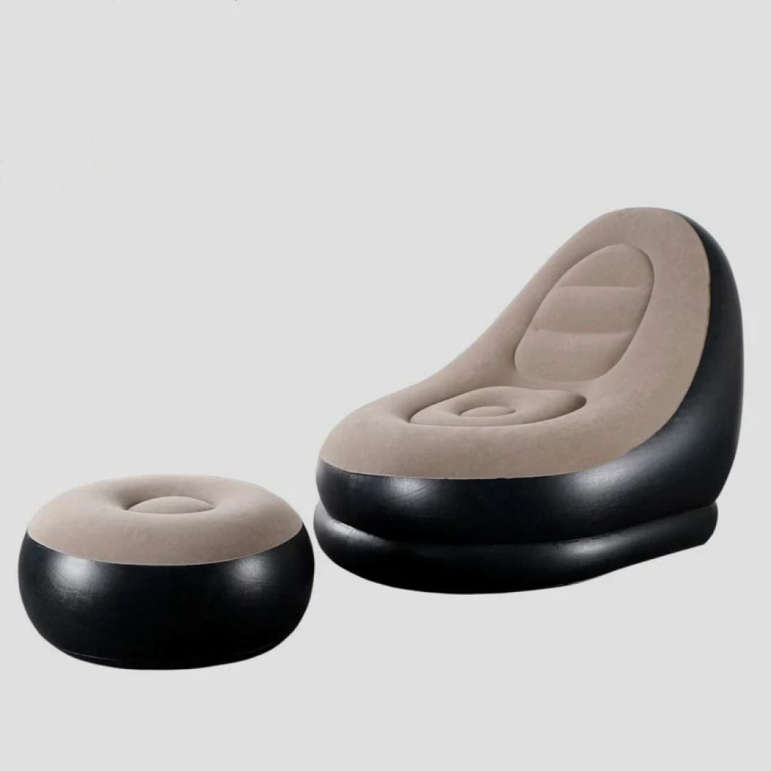 Single Lazy Sofa Chair with Footstool product thumbnail 3