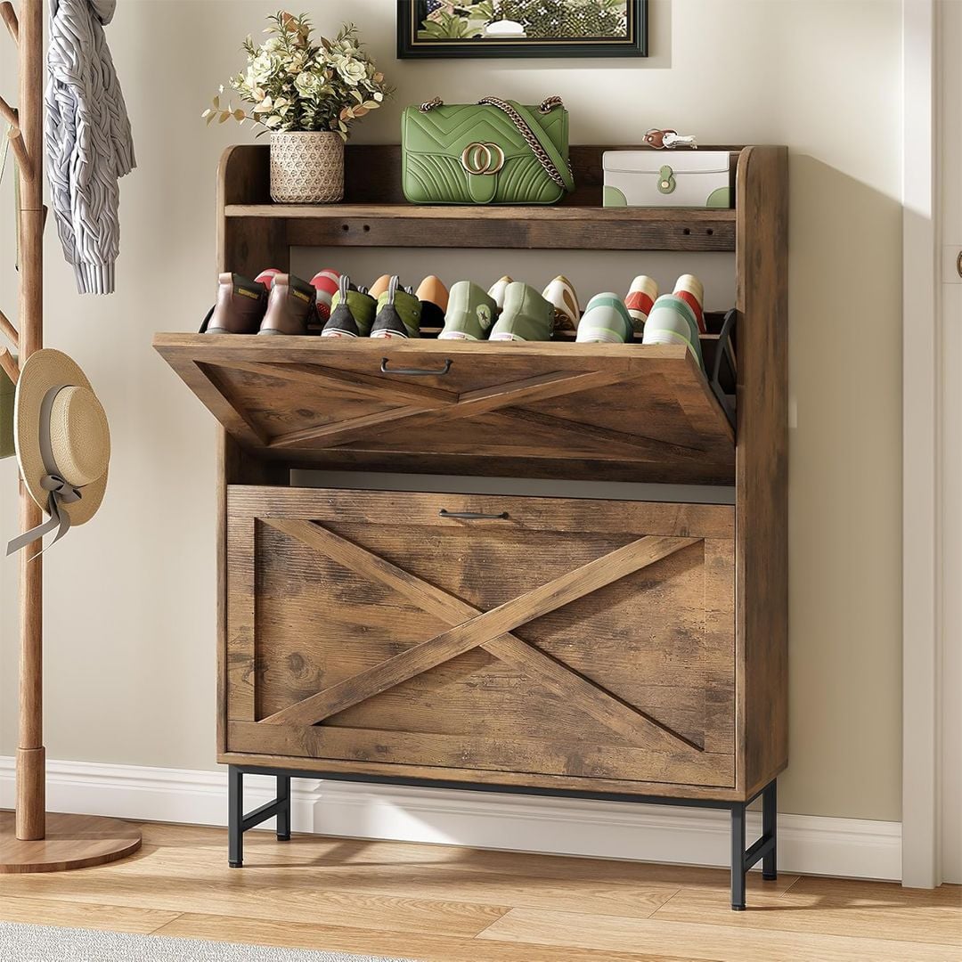 خزانة أحذية بتصميم ريفي - 4