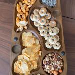 لوح تقديم خشبي فاخر للتسالي والضيافة من روح - 11