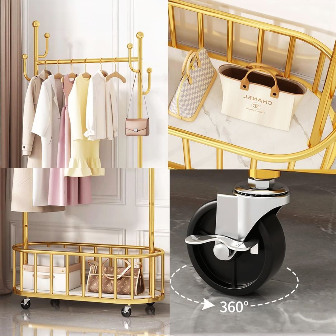 Clothes Stand with Wheels and Basket product thumbnail 10