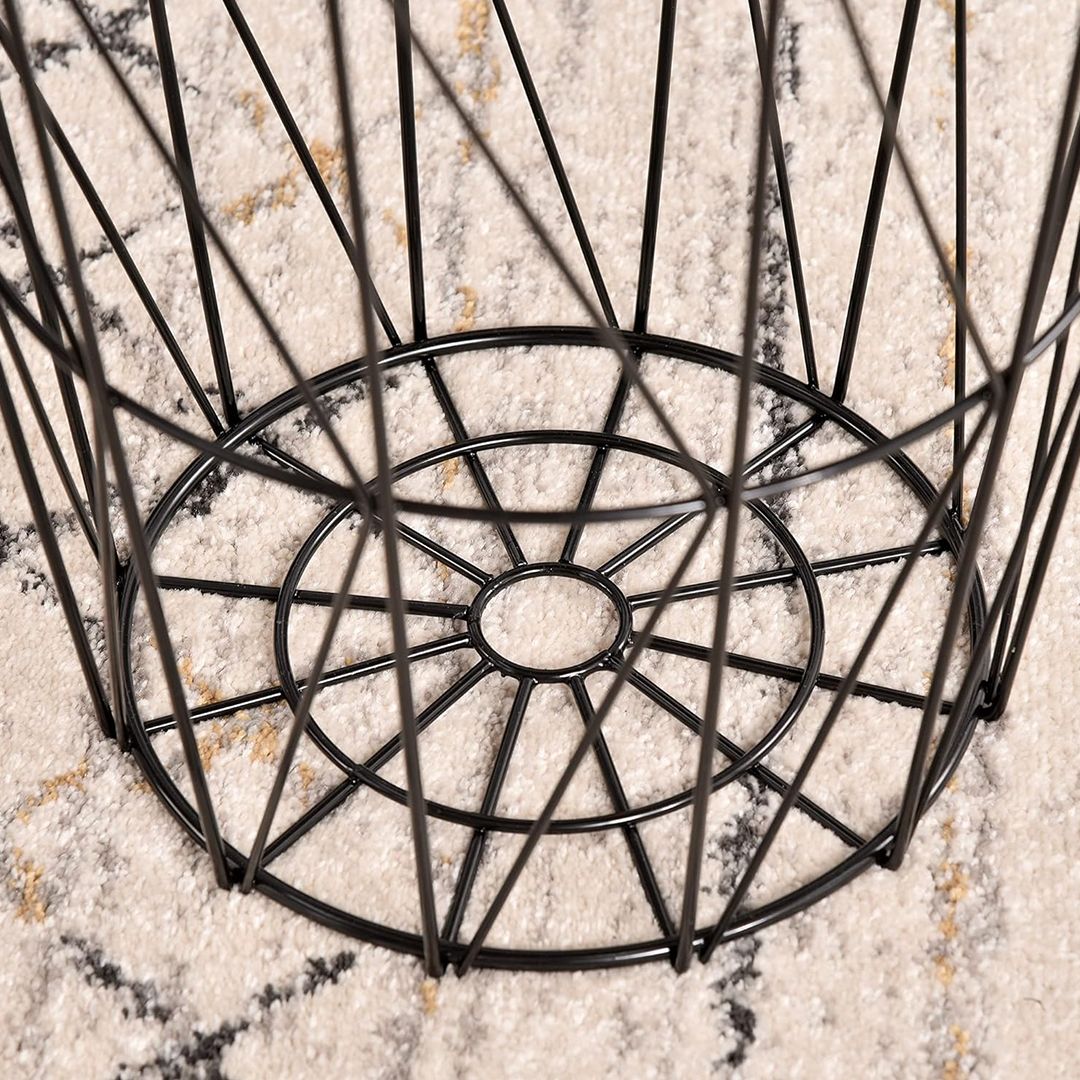 طاولة معدنية متعددة الاستخدام بغطاء خشبي - 11