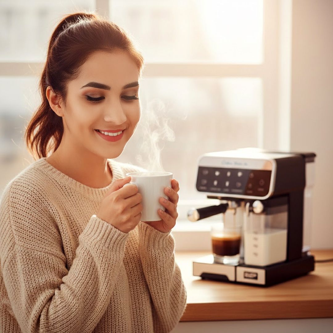 ماكينة إسبريسو DSP الاحترافية بضغط 20 بار - 12